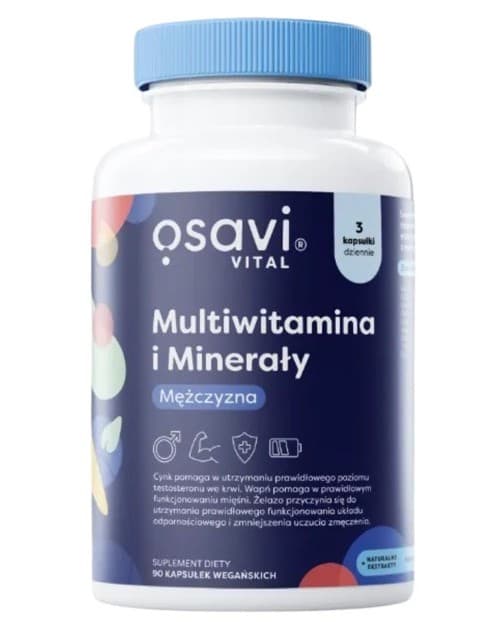 Osavi Nature - Multivitamins And Minerals For Men - 90 Caps – Osavi förpackning