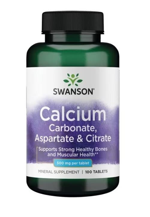Swanson - Calcium Carbonate, Aspartate & Citrate – Swanson förpackning