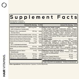 Codeage Hair Vitamins - 120 Vcaps - 120 Vegetable Caps
