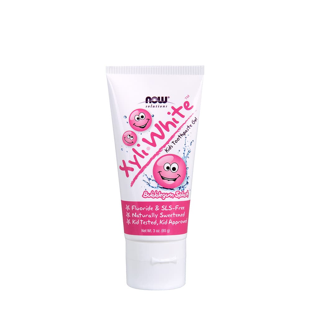 NOW Foods - Xyliwhite Kids, Bubblegum Splash - 85g – NOW Foods förpackning