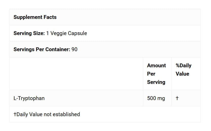 Doctor's Best - L-Tryptophan - 90 Veggie Caps
