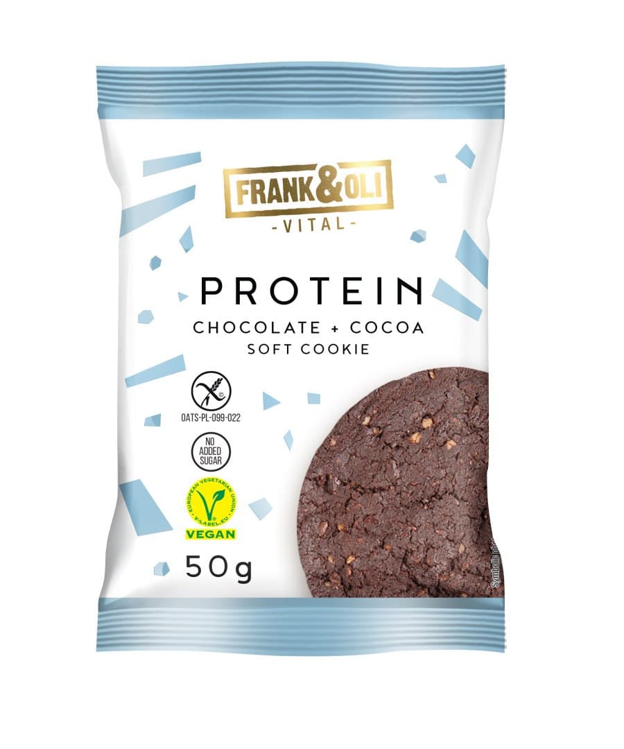 Frank&Oli - Protein Soft Cookie - 50g – Frank&Oli förpackning