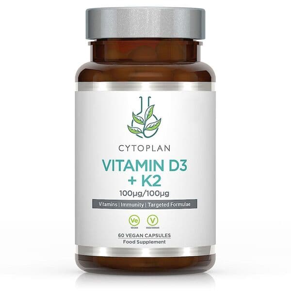 Cytoplan - Vitamin D3 + K2 - 60 Vcaps – Cytoplan förpackning