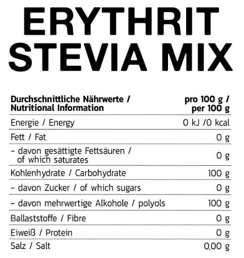 Inlead - Erytritol och stevia - 1000 g