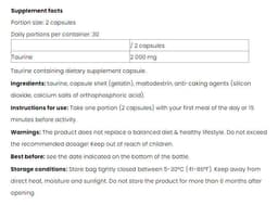 Nutriversum - Taurine Caps - 76g / 60 Caps