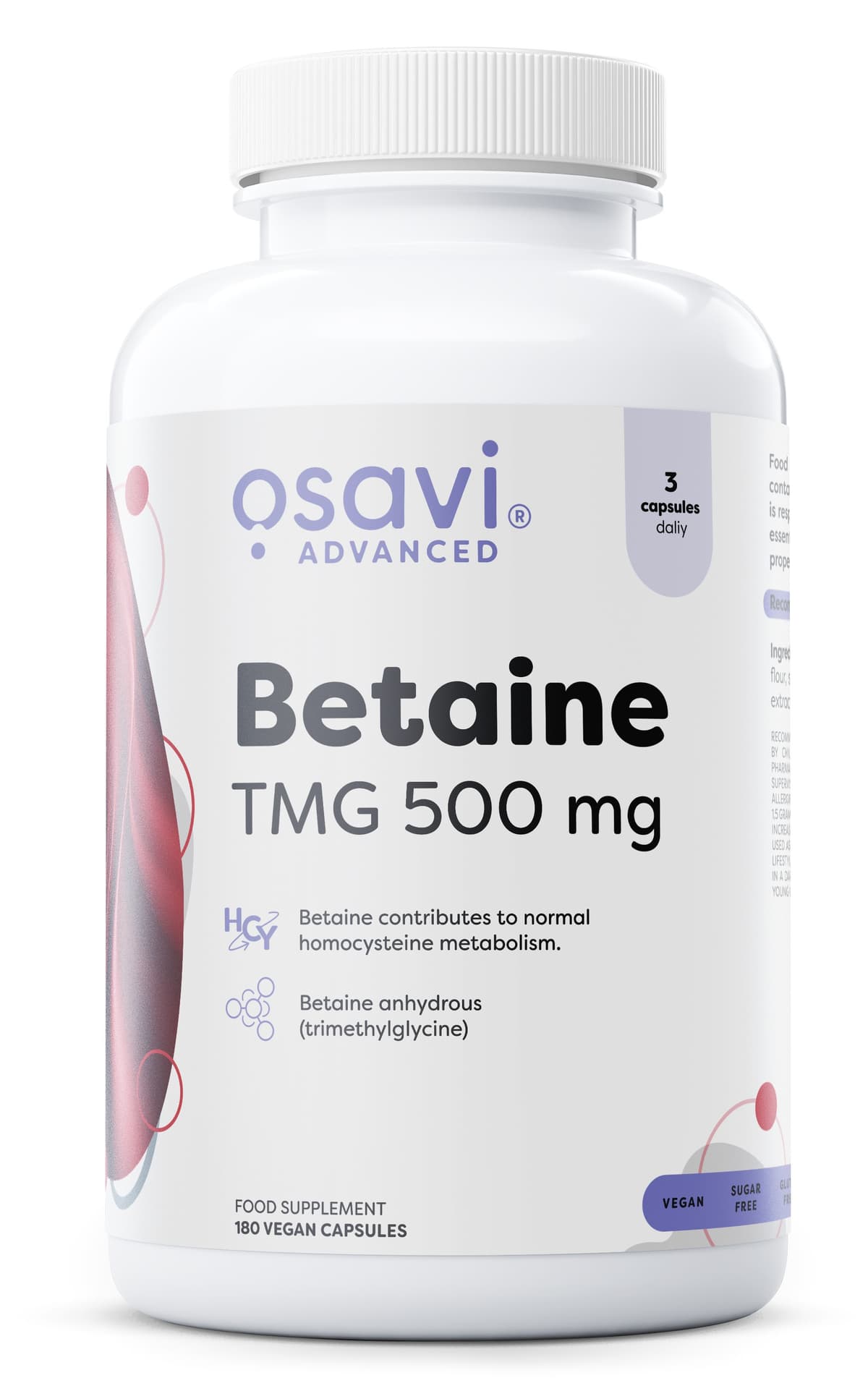 Osavi Advanced - Betaine TMG - 180 Vegan Capsules – Osavi förpackning