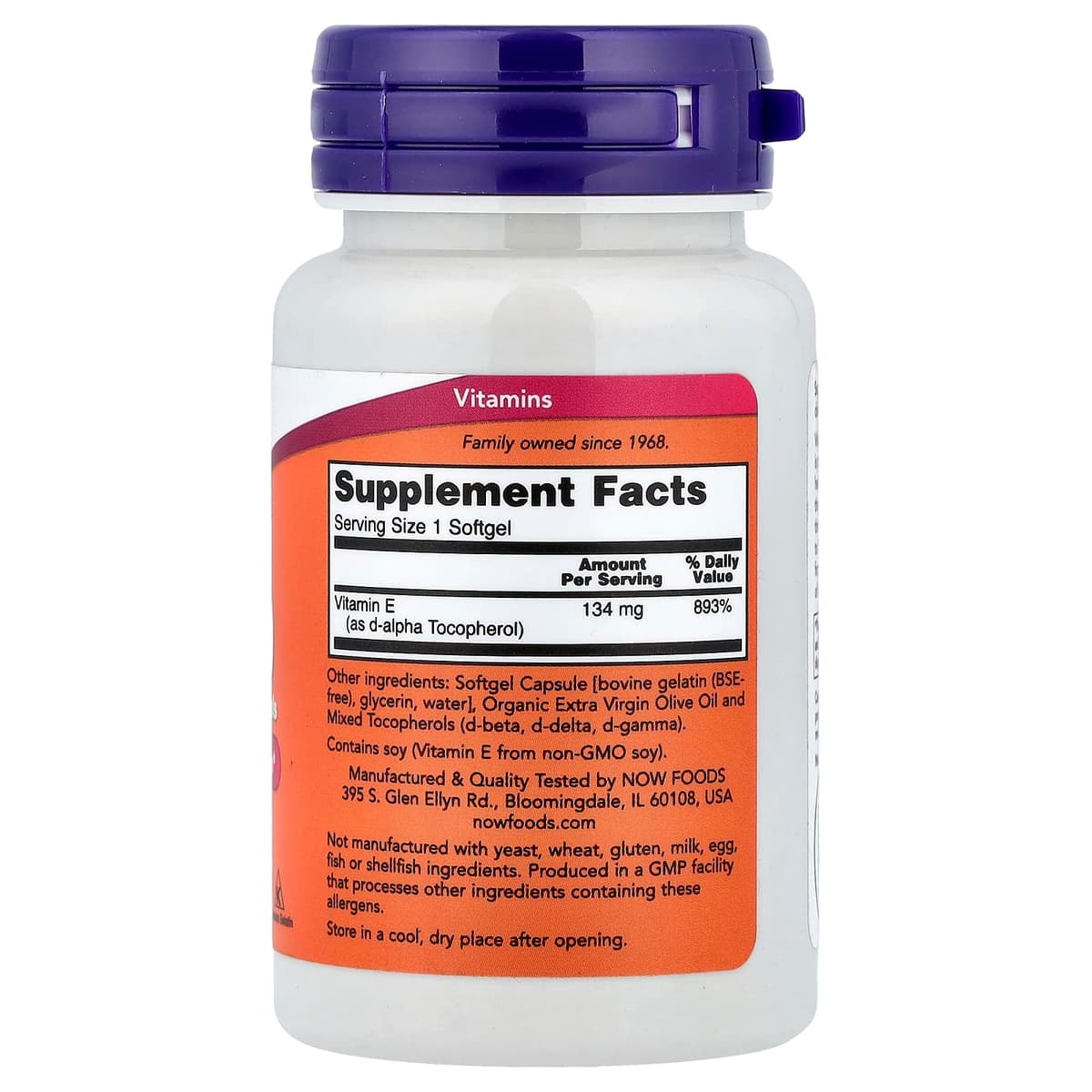 NOW Foods - E-200 With Mixed Tocopherols - 100 Sgels