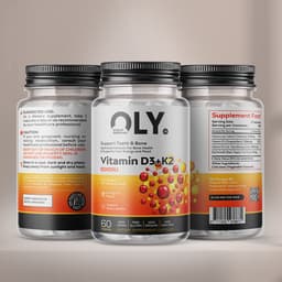 Oly - Vitamin D3+K2, 5000IU - 60 vcaps
