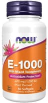 NOW Foods - Vitamin E-1000 Naturlige Blandede Tokoferoler - 50 Sgels