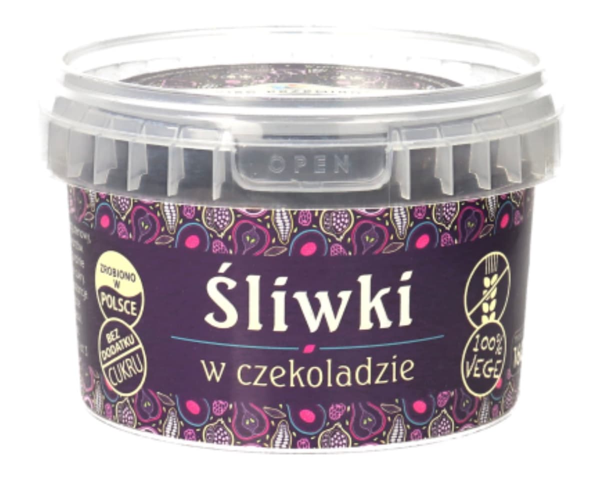Pięć Przemian - Plums In Sugar-Free Chocolate - Gluten-Free 160g