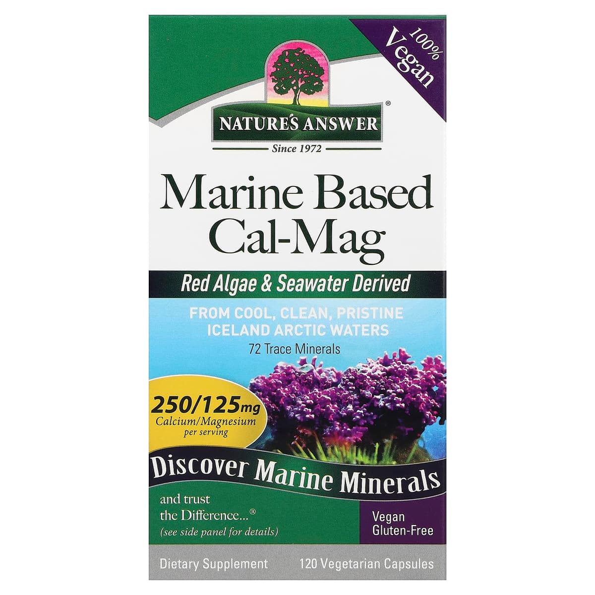 Nature'S Answer - Marine Based Calcium Magnesium - 120 Vcaps