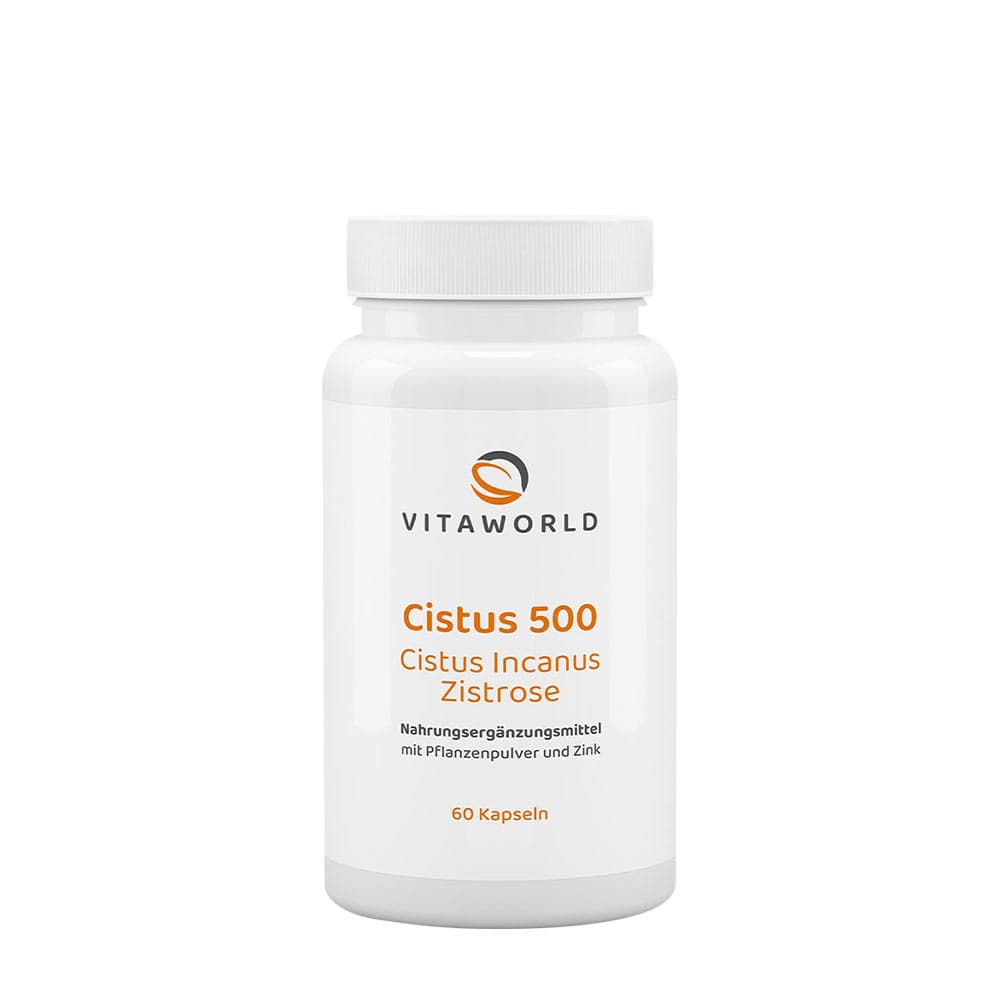 Vitaworld - Cistus - 500 Caps – Vitaworld förpackning
