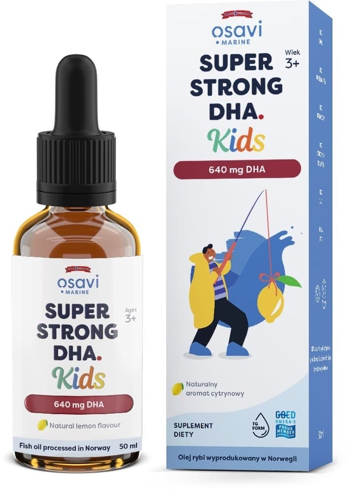 OSAVI Super Strong DHA Kids, 640 mg, natural lemon flavour (50 ml / 1.7 fl. oz.)