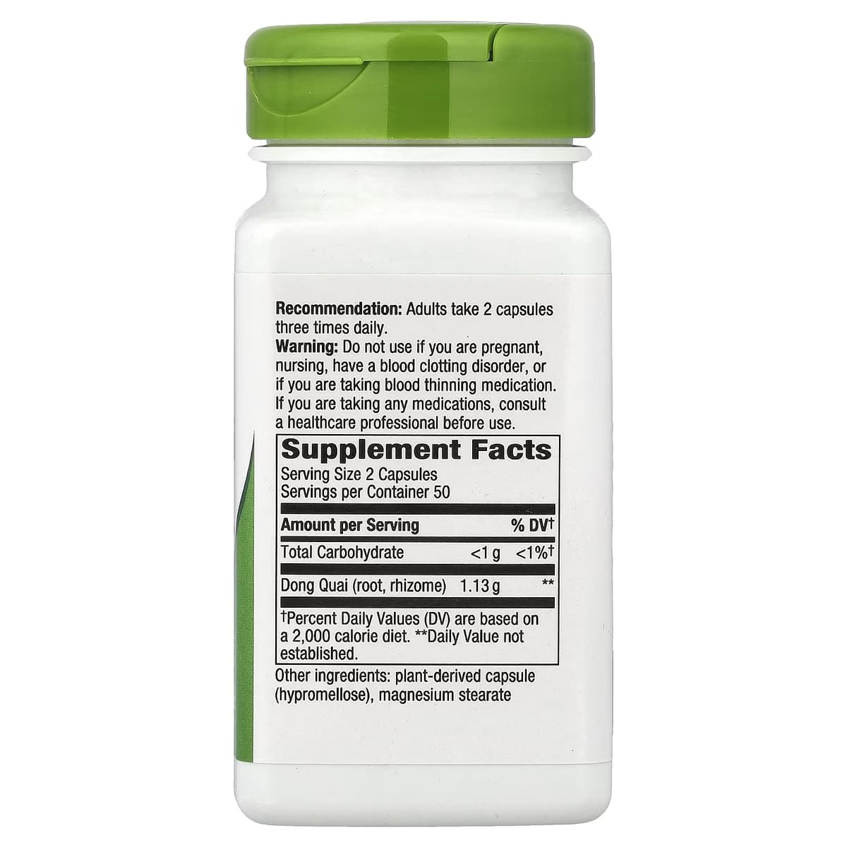 Nature's Way - Dong Quai Rod - 100 Vcaps