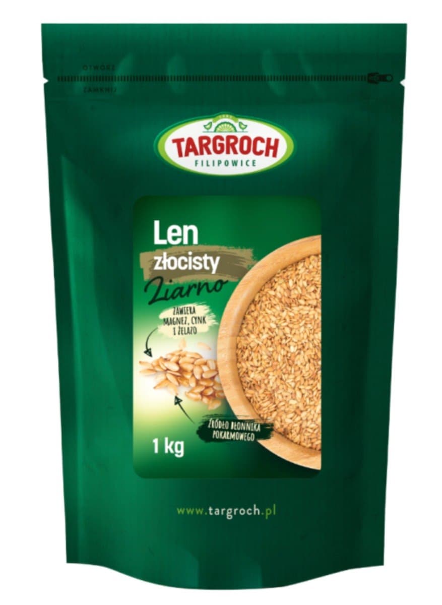 Targroch - Golden Flax Seeds - 1 kg – Targroch förpackning