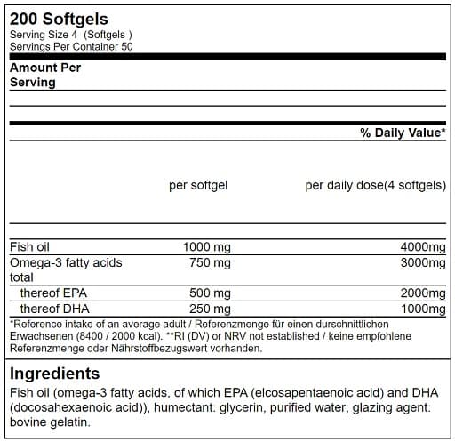 Genetic Nutrition - Omega-3 i triglyceridform - 200 mjukkapslar