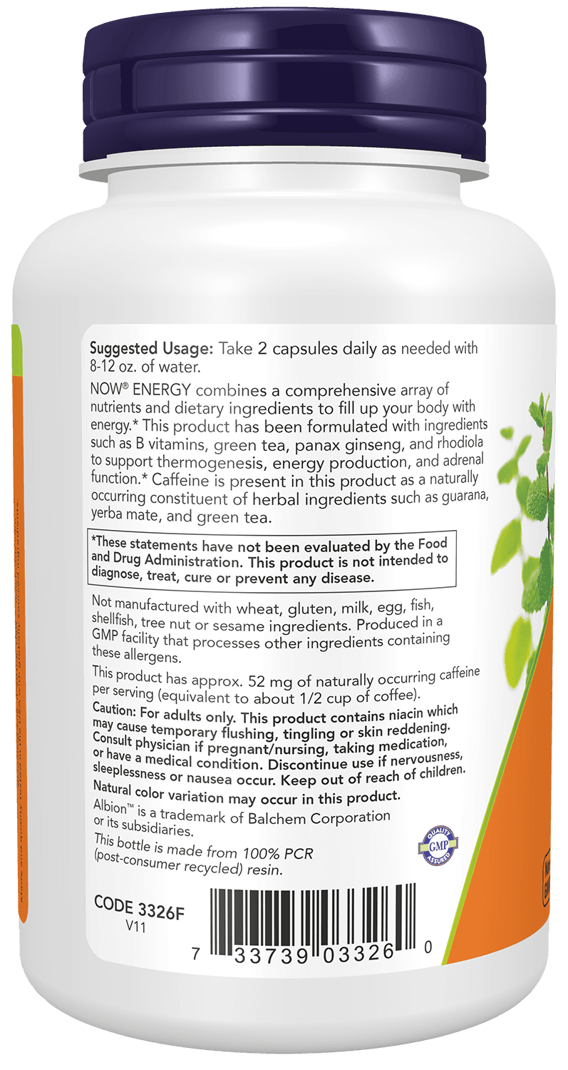 NOW Foods - Energy - 90 Veg Capsules