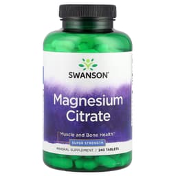 Swanson - Magnesium Citrate, 225mg Super-Strength - 240 Tabs