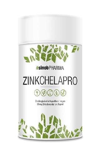 Sinob Pharma - Sinkki Chelapro - 60 kapselia – Sinob Pharma pakkaus