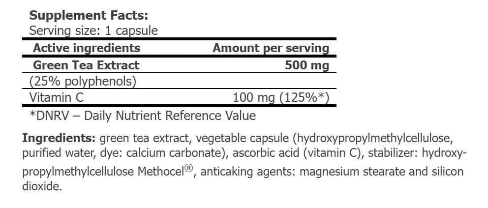 Amix - Green Tea Extract With Vitamin C - 100 Caps
