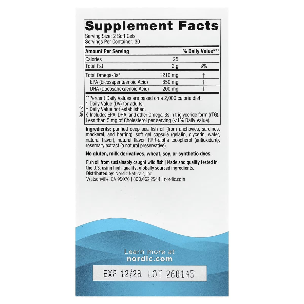 Nordic Naturals - EPA, 1210mg Lemon - 60 Sgels