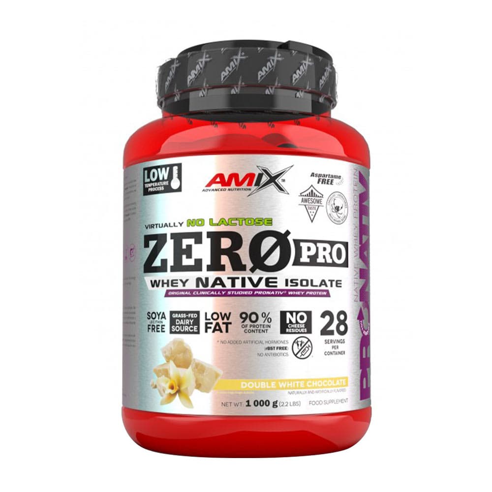 Amix - Zero Pro Whey Native Isolate - 1000g (KORT DATUM 2026-08-30) – Amix förpackning