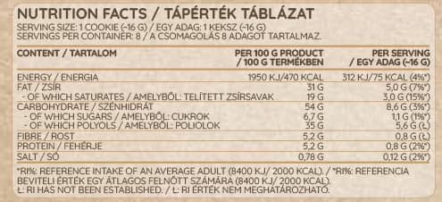 Nutriversum - Cookies - 128g / 8 Cookies