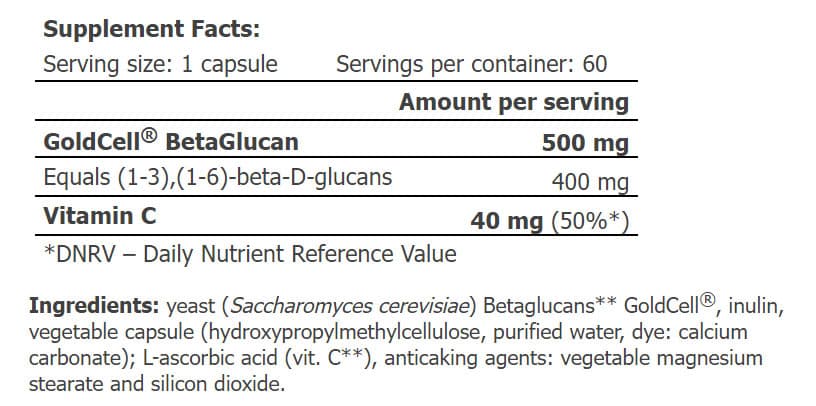 Amix - Provegan Betaglucan - 30 Days - 60 Vege-Capsules