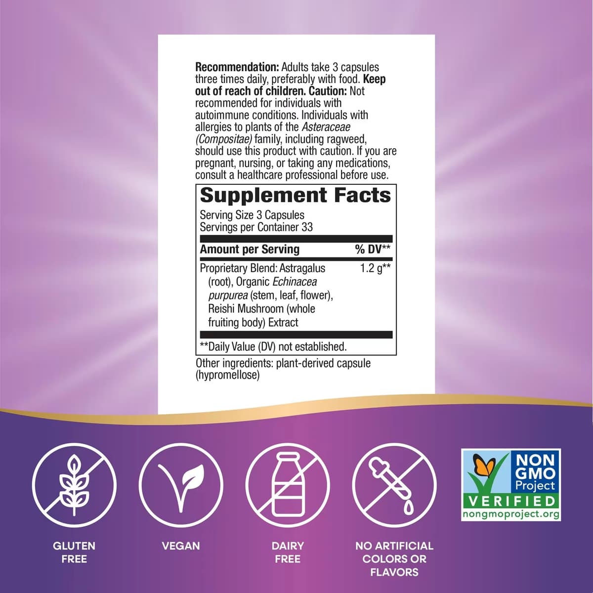 Nature'S Way - Echinacea Astragalus & Reishi - 100 Vcaps