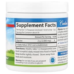 Carlson Labs - Glycine Amino Acid Powder - 100g