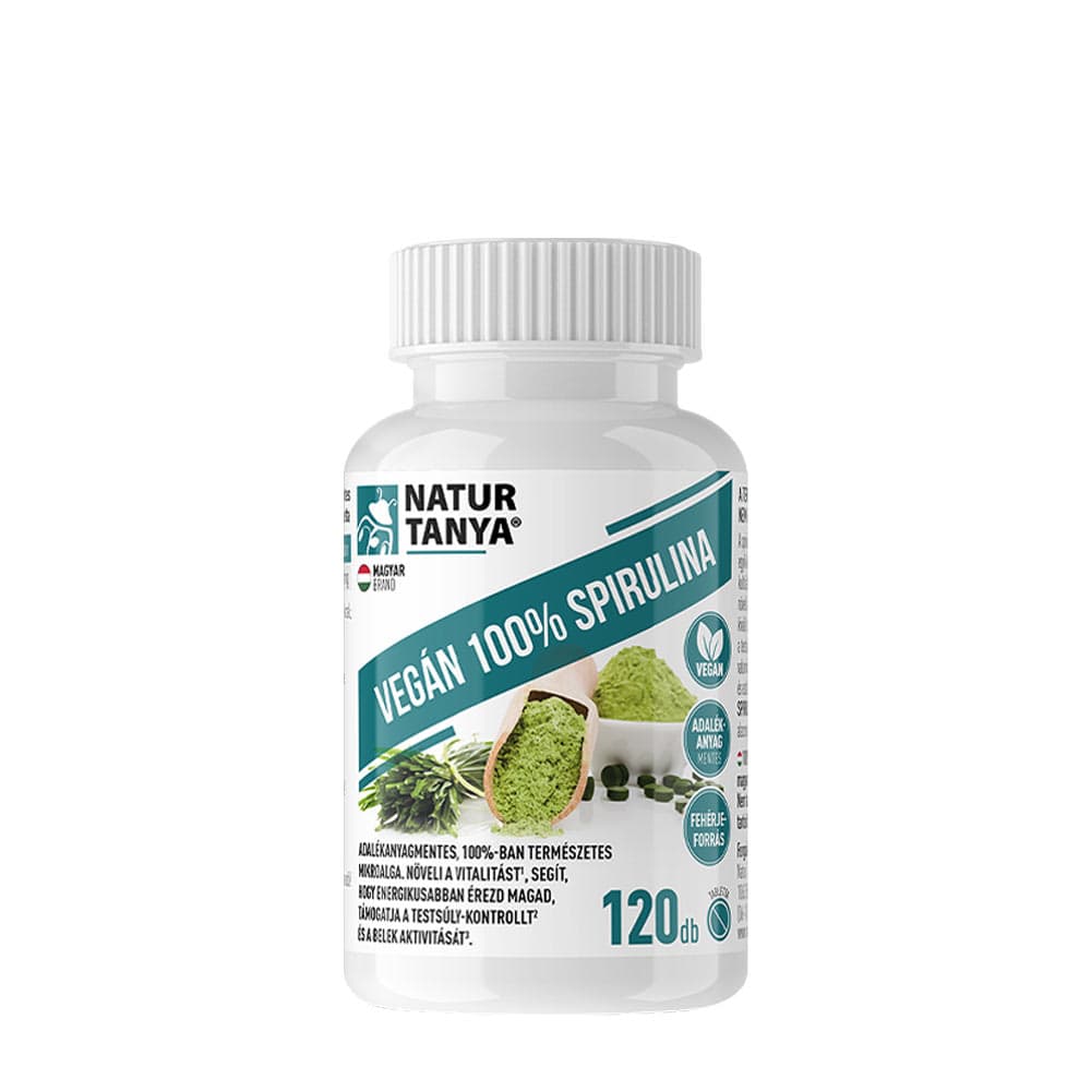 Natur Tanya - Vegan 100% Spirulina - 120 Tabs – Natur Tanya förpackning
