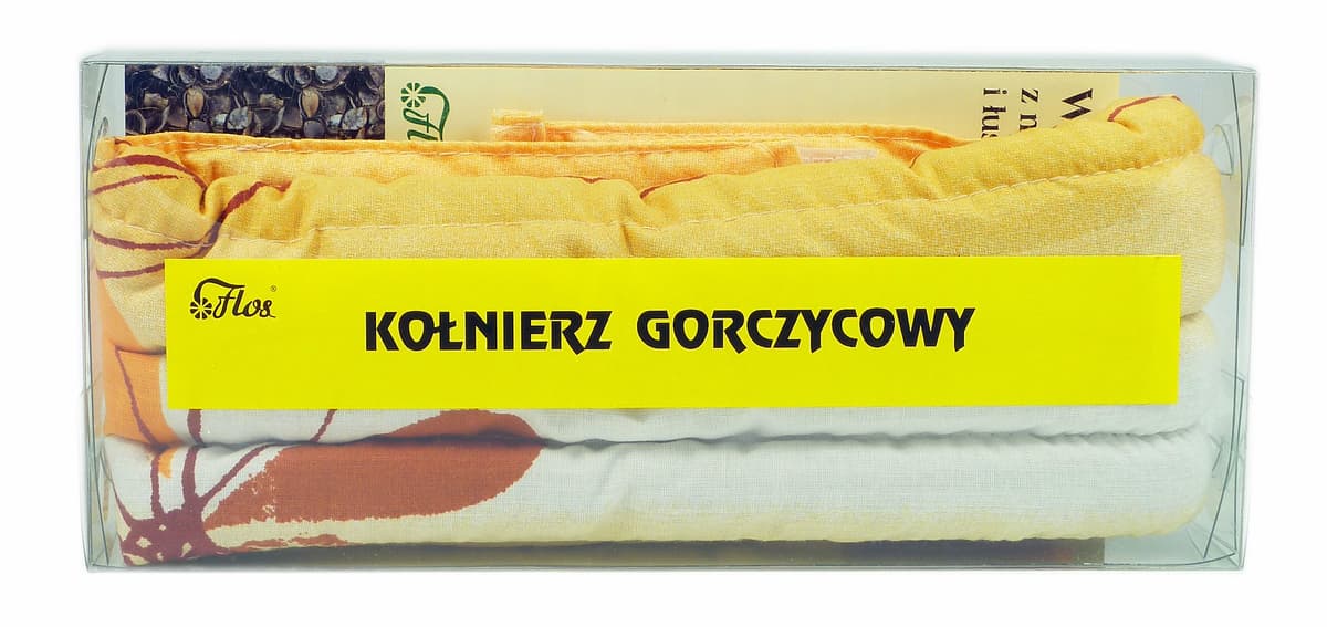 Flos - Mustard Collar - Neck Heat Therapy – Flos förpackning