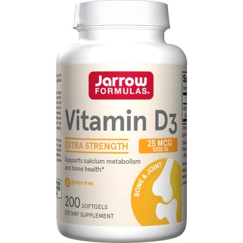 Jarrow Formulas - Vitamin D3 - 200 Softgels (KORT DATUM 2026-08-30) – Jarrow Formulas förpackning