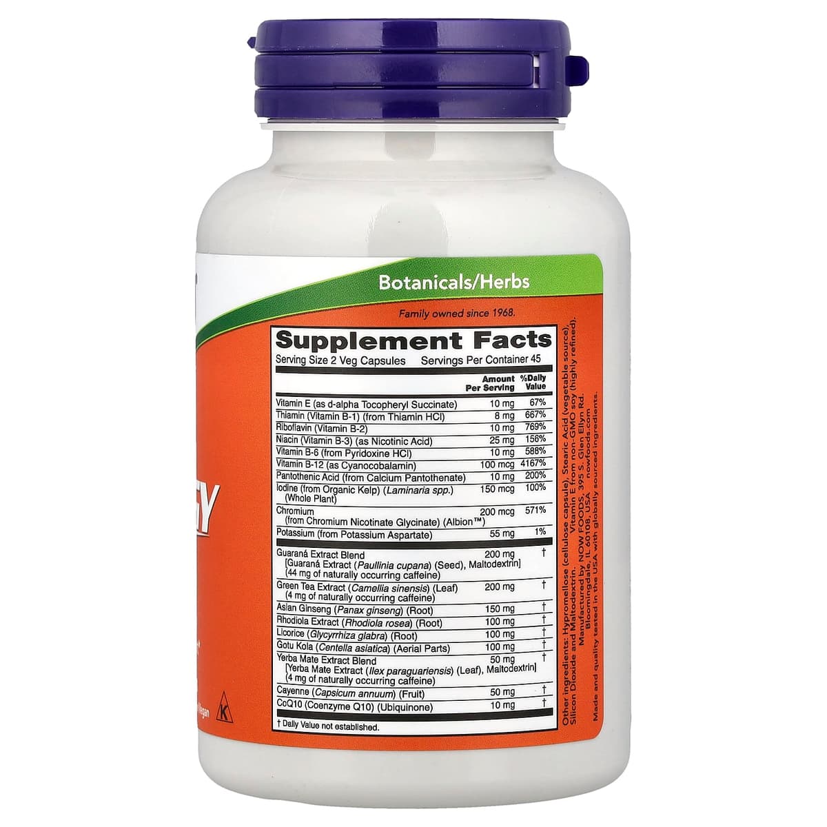 NOW Foods - Energy - 90 Veg Capsules
