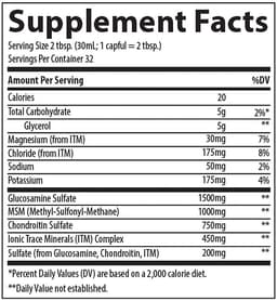 Trace Minerals - Liquid Glucosamine Chondroitin MSM - 473 mL