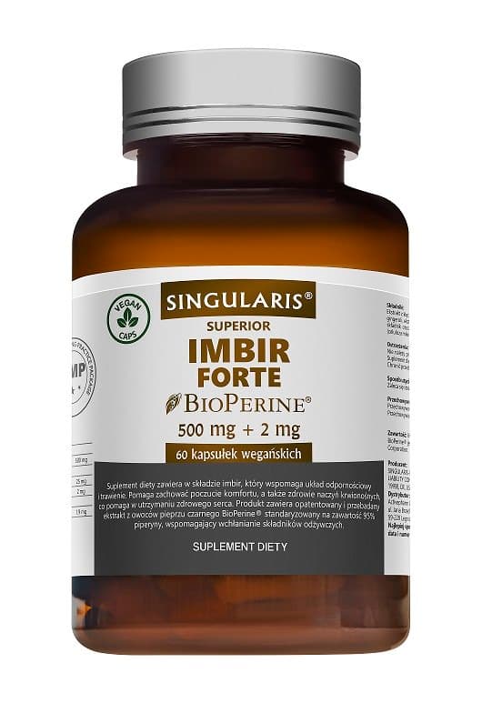 Singularis - Ginger Forte BioPerine - 60 Caps – Singularis förpackning