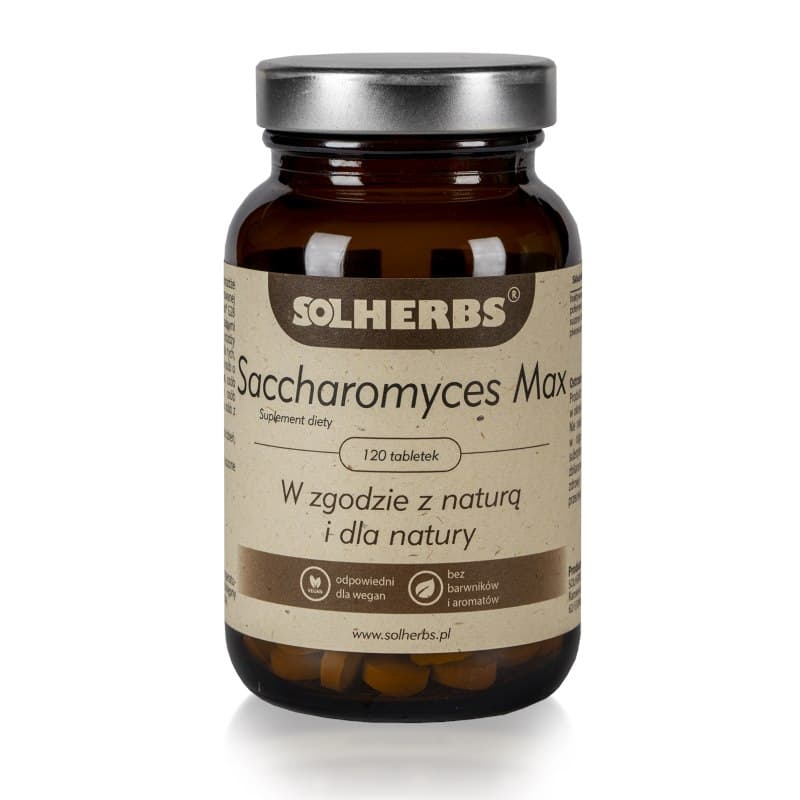 Solherbs - Saccharomyces Max - 120 tablets – Solherbs förpackning