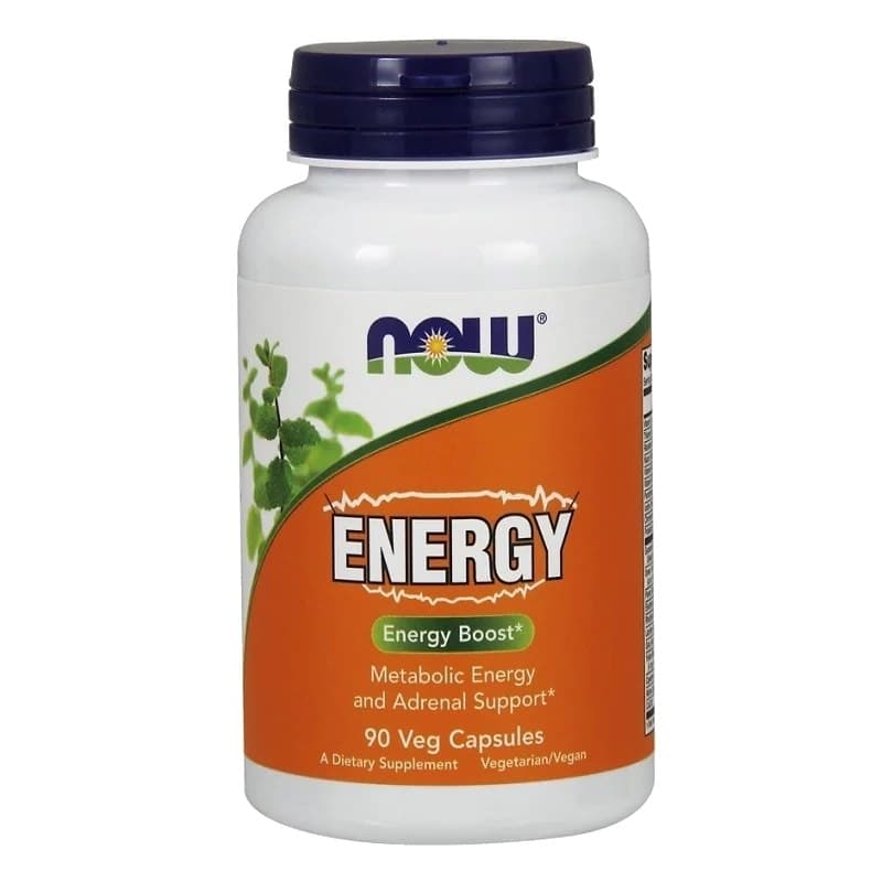 NOW Foods - Energy - 90 Veg Capsules – NOW Foods förpackning