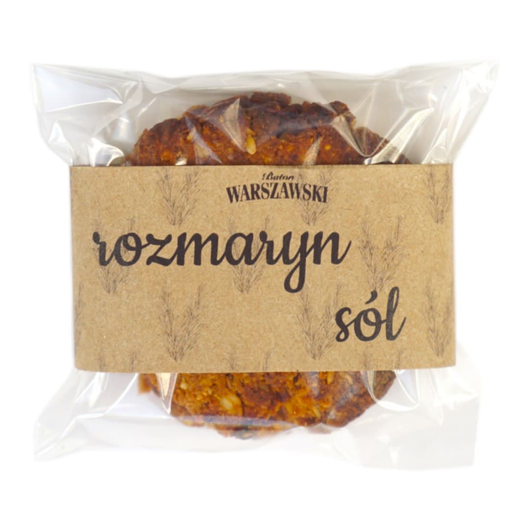 Baton Warszawski - Warsaw Cookie Rosemary & Salt 60g – Baton Warszawski förpackning