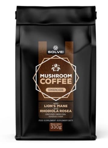 SolveLabs Mushroom Coffee Lion's mane + Rhodiola 330g – SolveLabs förpackning