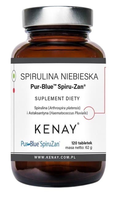 Kenay - Spirulina niebieska Pur-Blue Spiru-Zan (120 tabl.) – Kenay förpackning