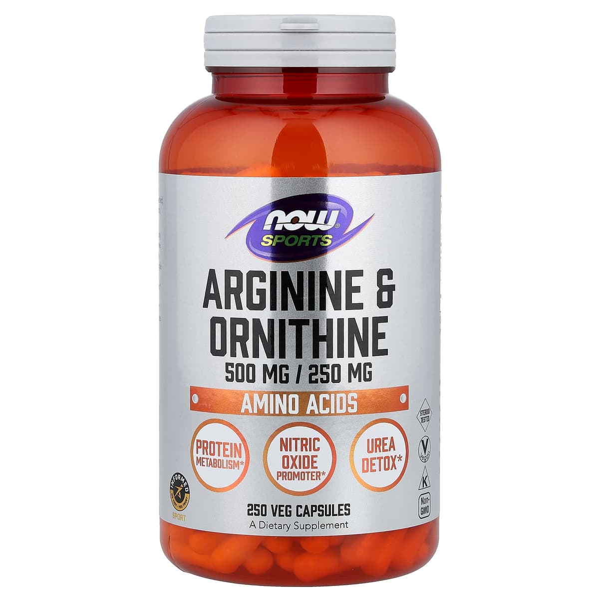NOW Foods - Arginine & Ornithine - 250 Veg Capsules