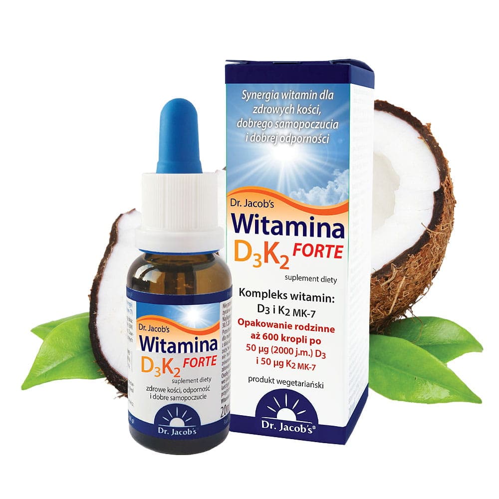 Dr. Jacob's - Vitamin D3K2 Forte - 20 ml – Dr. Jacob's förpackning