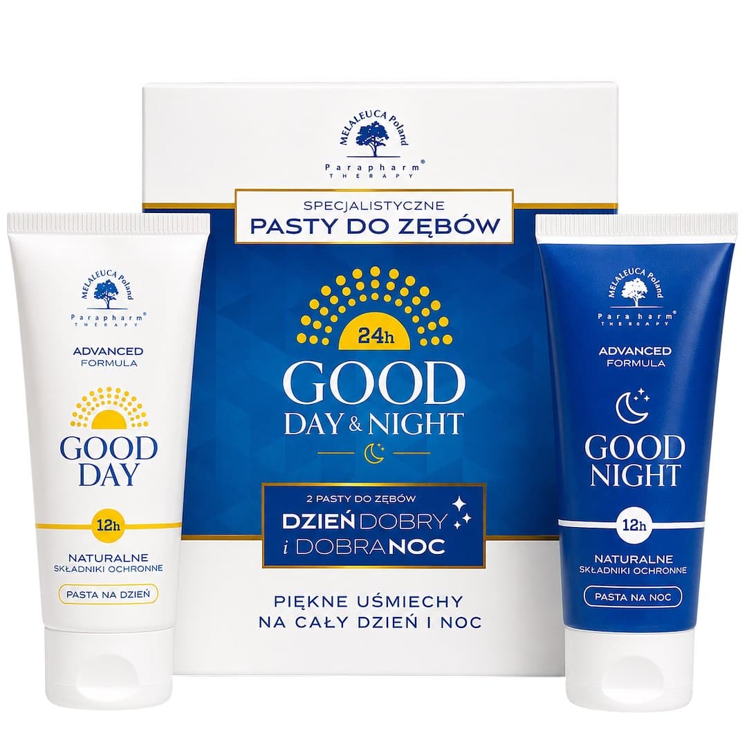 Melaleuca - Good Day & Night Specialist Toothpaste - 2x75g – Melaleuca förpackning
