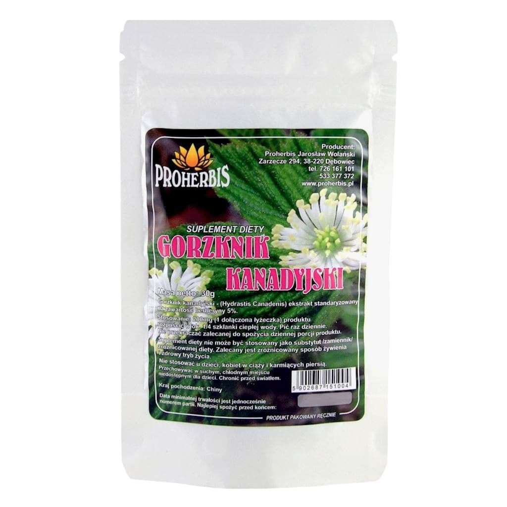Proherbis - Canadian Goldenseal - 30g – Proherbis förpackning