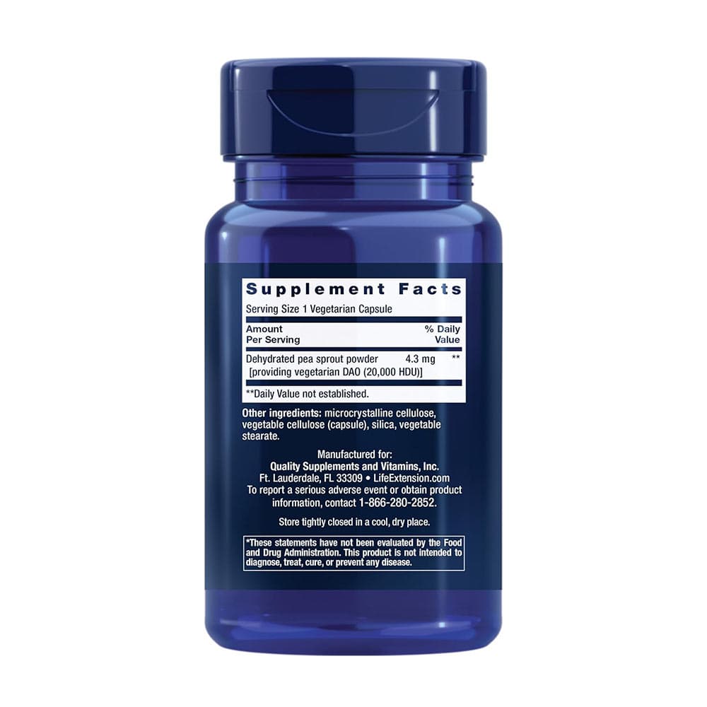 Life Extension - Fødevarefølsomhedsrelief med Diaminoxidase - 60 kapsler