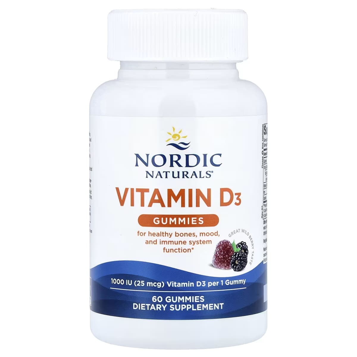 Nordic Naturals - 1000IU Wild Berry - 60 Gummies