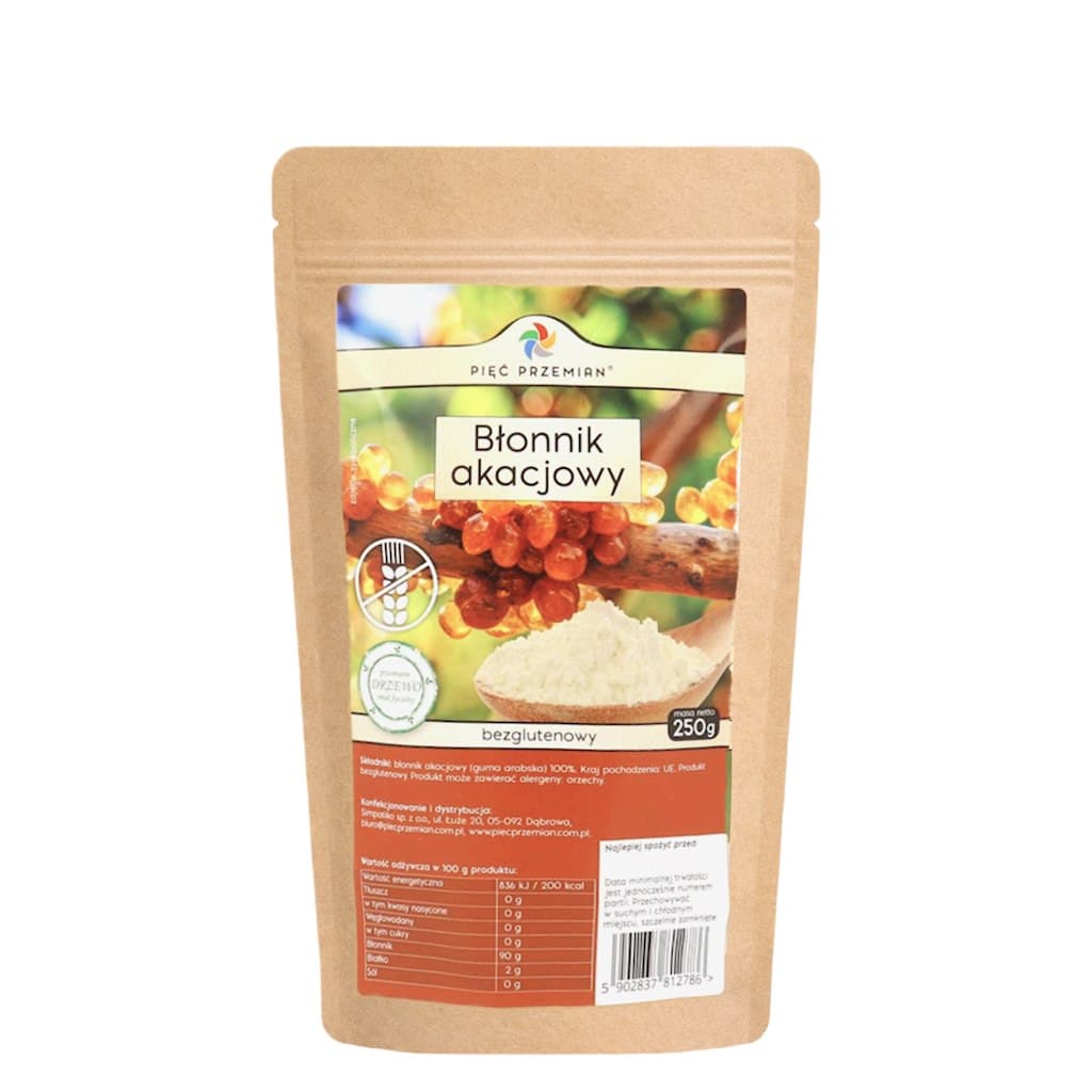 Pięć Przemian - Acacia Fiber Gluten-Free 250g – Pięć Przemian förpackning