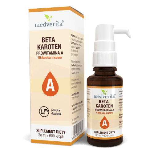 Medverita - Beta-Carotene Provitamin A Drops 30ml – Medverita förpackning