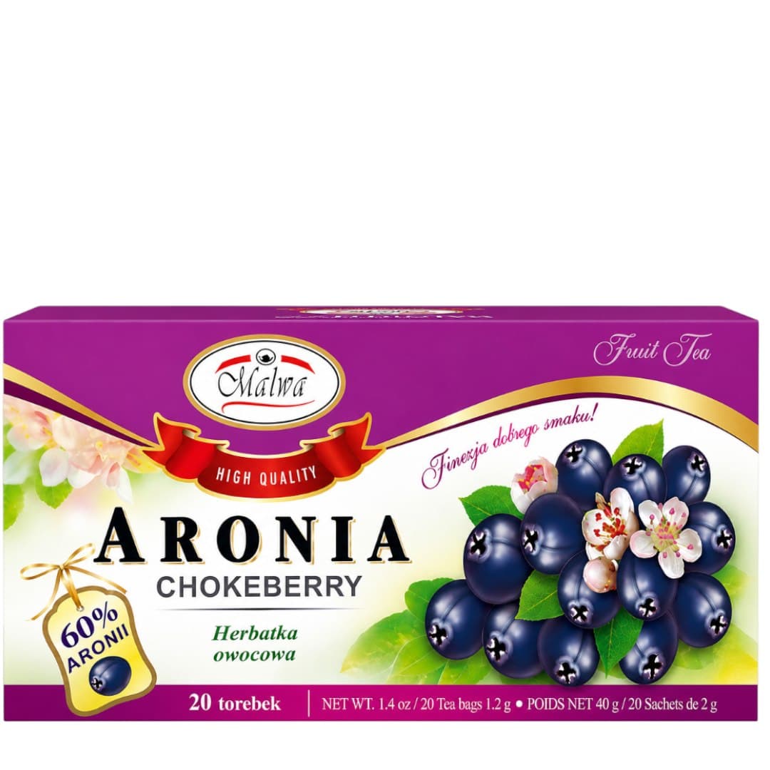 Malwa - Aronia Tea Bags 40g – Malwa förpackning